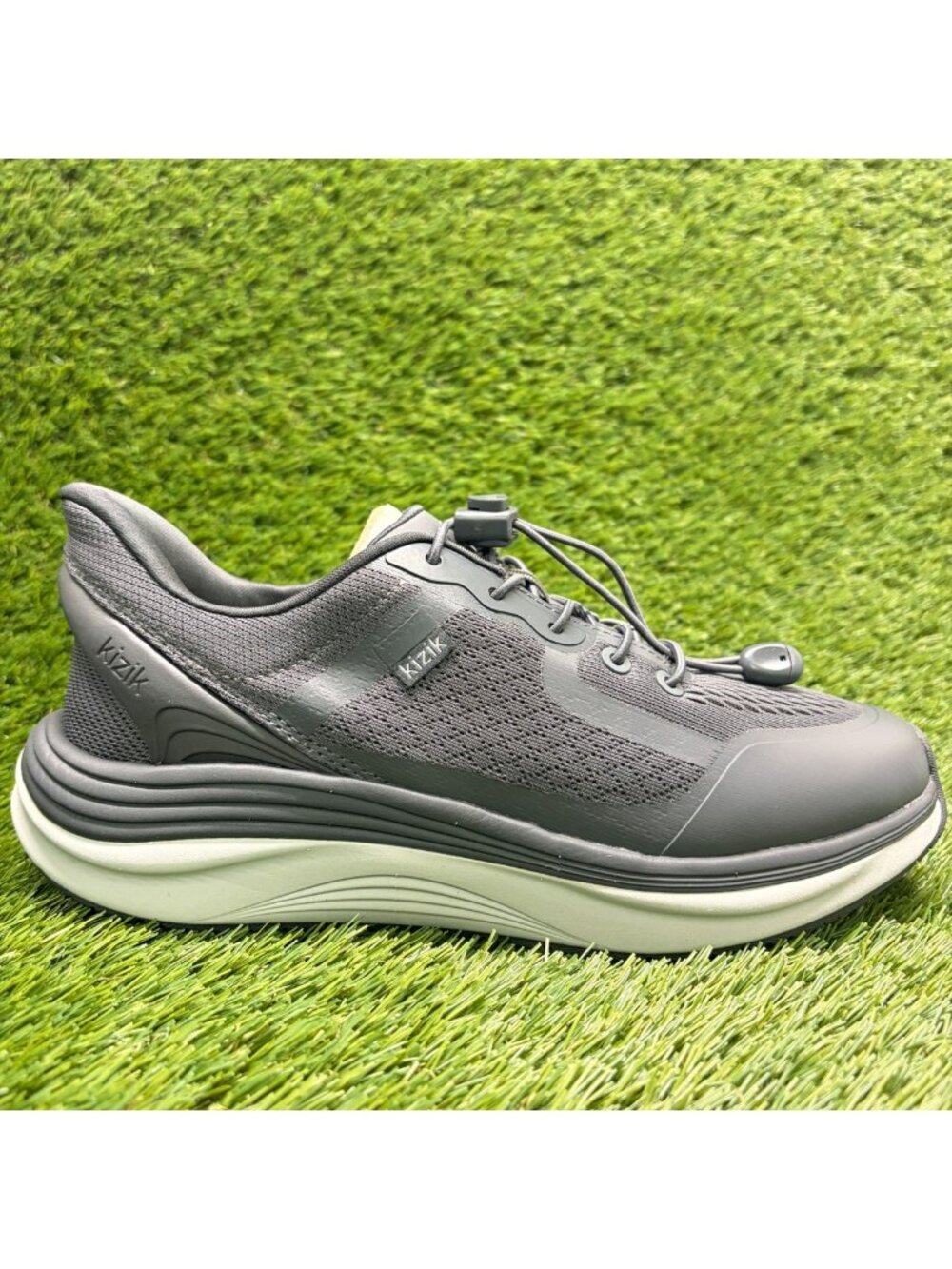 Kizik London Mens Size 8 Castlerock Gray Athletic Hands-Free Shoes Sneakers